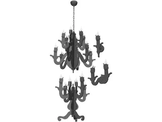Night Watch Lamp 3D Model preview