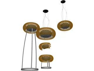 Caboche Floor Lamp 3D Model preview
