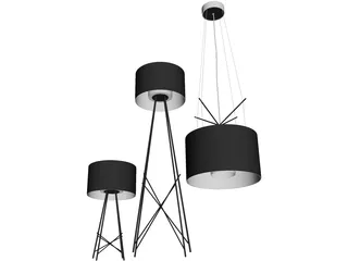 Flos Ray Lamps 3D Model preview