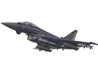 Eurofighter Typhoon 3D Model preview