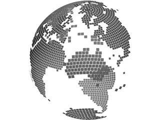 Pixel Planet 3D Model preview