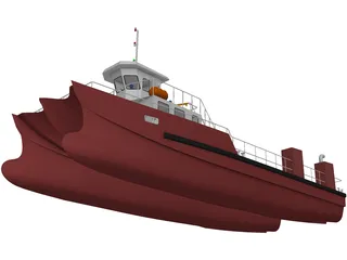 Tug Boat 3D Model preview