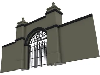 Stonehearst Asylum Gate 3D Model preview