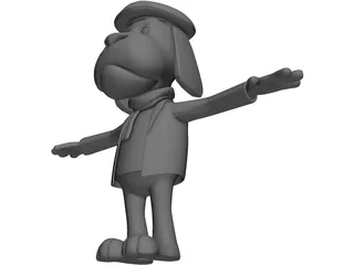 Bizoo Dog 3D Model preview