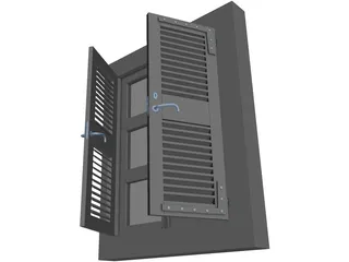 French Window 3D Model preview