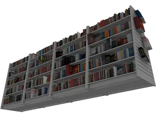 Book Rack 3D Model preview