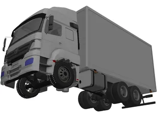 Mercedes-Benz Axor 3-Axle Cab 3D Model preview