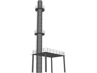 Distillation Column 3D Model preview