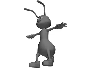 Bee Cartoon Character 3D Model preview