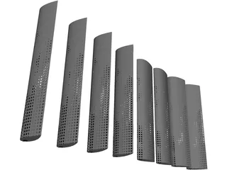Illuminated Louvers 3D Model preview