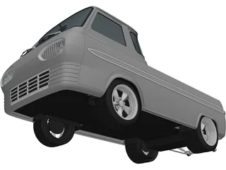 Ford E100 Econoline Dragster (1961-1967) 3D Model preview