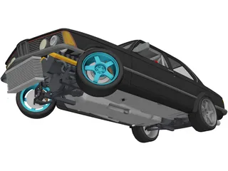 BMW E21 Drift Edition 3D Model preview