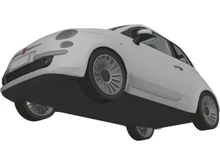 Fiat 500 (2008) 3D Model preview