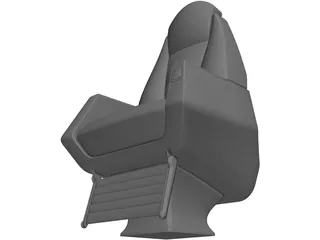 Executive Jet Seat 3D Model preview