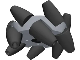 Mecanum Wheel 3D Model preview