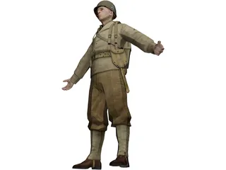 Soldier Rig 3D Model preview