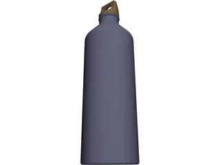 Aluminum Water Bottle 3D Model preview