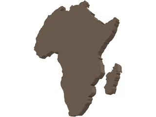 Africa Map 3D Model preview