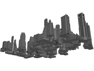 Skyscrapers Collection 3D Model preview