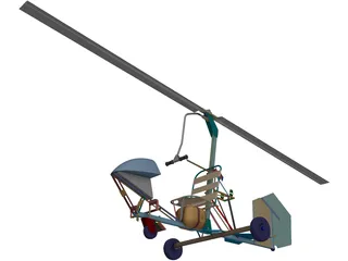 Bensen B-6 Gyrocopter 3D Model preview