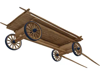 Horse Cart 3D Model preview