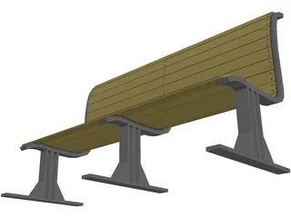 Bench 3D Model preview