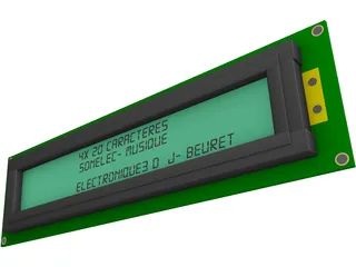 LCD 4x40 3D Model preview