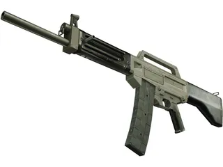 USAS-12 Automatic Shotgun 3D Model preview