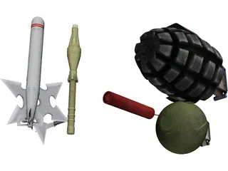 Weapons Collection 3D Model preview