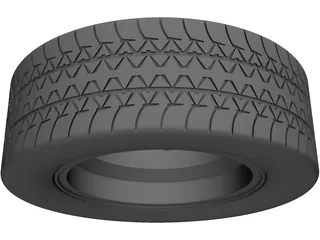 Wheel with Tyre 3D Model preview