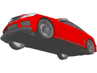 Mercedes-Benz C63 AMG Coupe Black Series (2012) 3D Model preview