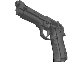 Beretta 92FS 3D Model preview