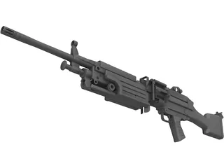 FN Herstal Minimi 3D Model preview