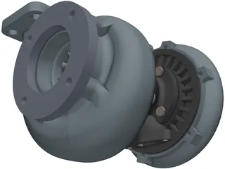 Turbocharger 3D Model preview