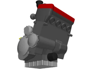 Suzuki GSX-R1000 Engine 3D Model preview