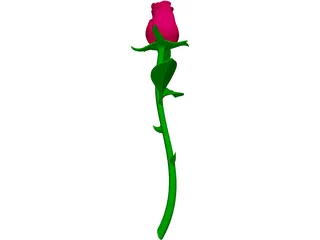 Rose Flower 3D Model preview