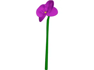 Orchid Flower 3D Model preview