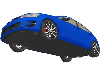 Volkswagen Golf GTI VII (2014) 3D Model preview