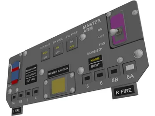 F-14A ACM Panel 3D Model preview