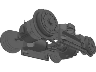 Konstal 105 Tram Rail 3D Model preview
