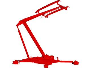 Konstal 105 Tram Pantograph 3D Model preview