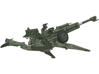 M777 Howitzer 3D Model preview