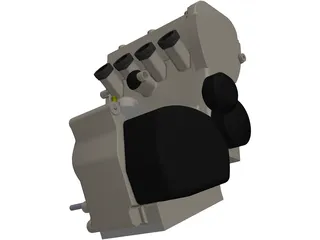 Suzuki GSX-R600 K1-3 Engine 3D Model preview