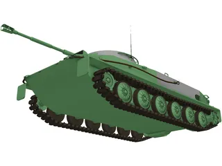 PT-76 Amphibious Tank 3D Model preview
