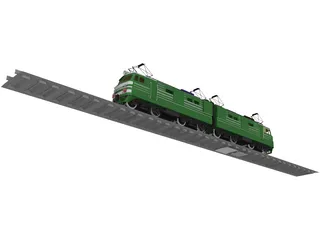 Locomotive Train Russian 3D Model preview