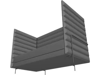 Sofa Alcove Bouroulec 3D Model preview