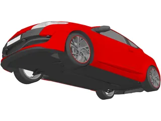 Renault Megane RS 265 (2013) 3D Model preview