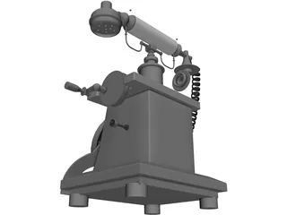 Crosley Old Phone 3D Model preview