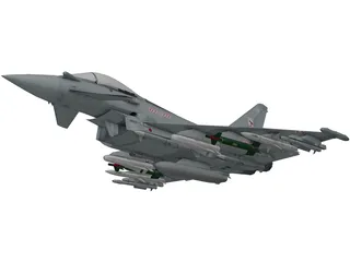 Eurofighter Typhoon 3D Model preview