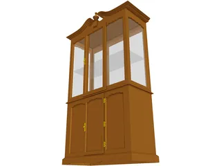China Cabinet Queen Anne 3D Model preview